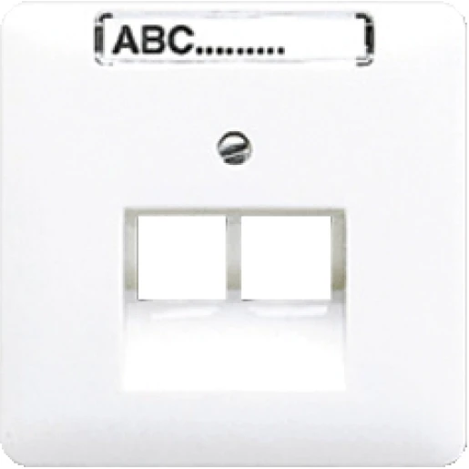 Jung CD range centraalplaat uae2x8upo cd500 UAE/IAE 2 connectoren Met label wit CD569-2NAUAWW