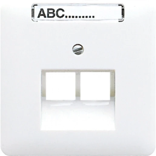 Jung CD range centraalplaat uae2x8upo cd500 UAE/IAE 2 connectoren Met label zwart CD569-2NAUASW