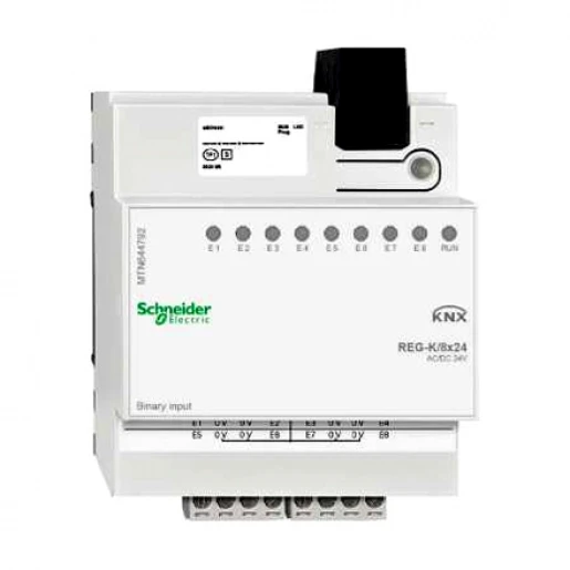 Merten SpaceLogic KNX Binaire ingang bussysteem 8-voudig 0V AC/DC KNX DIN-rail MTN644792