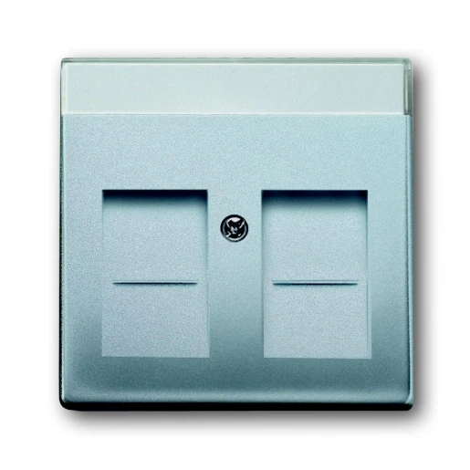 ABB Busch-Jaeger Future Centraalplaat Jack plug Centraalplaat 2 connectoren Met label aluminium 2CKA001710A3676