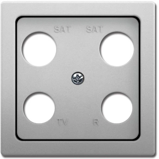 ABB Busch-Jaeger Centraalplaat satelliet Satelliet Bedieningselement 4 connectoren Zonder label RVS 2CKA001724A4378