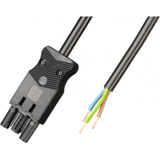 Adels Aansluitsnoer Patchkabel gebouwinstallatie 3p Contrastekker (female) Vrij kabeluiteinde 3000mm