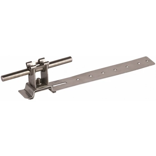 Dehn Roof conductor holder dehngrip al/stst h 20mm rd 8mm w.brace l 205mm