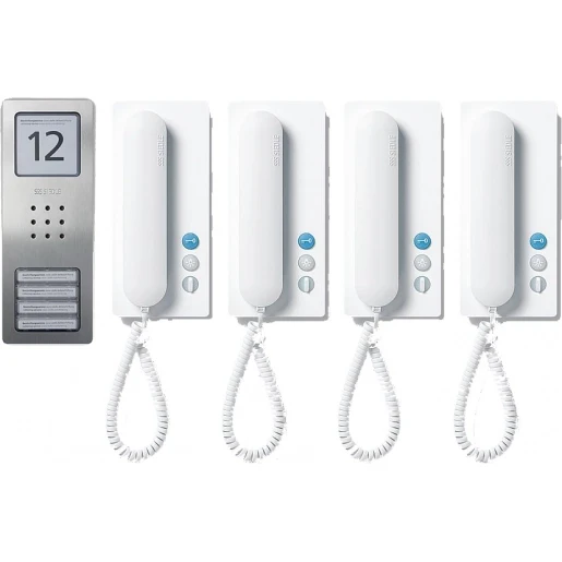 Siedle 1+N Audio set compact 4 binnenposten zilver 210008741-00