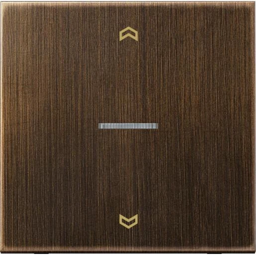 Jung LS range tastafdekking standaard pijlen messing antiek enkelvoudig Mat messing RAL 8014 FMME1700PAT