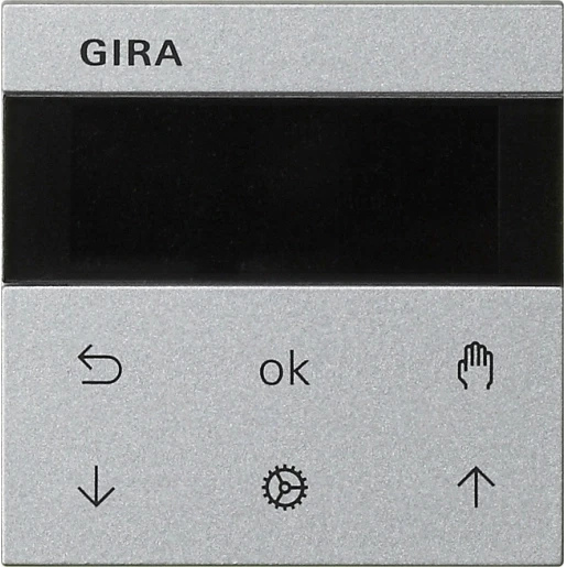 Gira System 55 s3000 jaloezie- en schakelklok display 2-voudig aluminium 536626