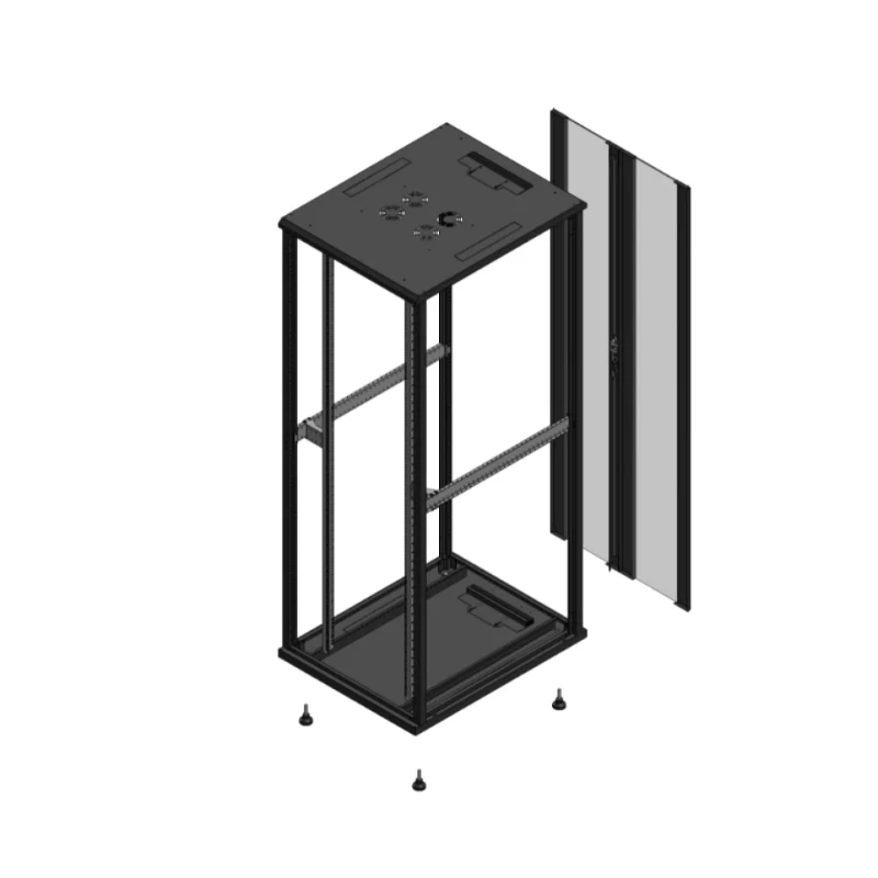 Gigamedia Vloer patchkast SP AR dubbel VER EX 19" 47HE 800x1000mm Zwart GGM 7047810SPPVDEX