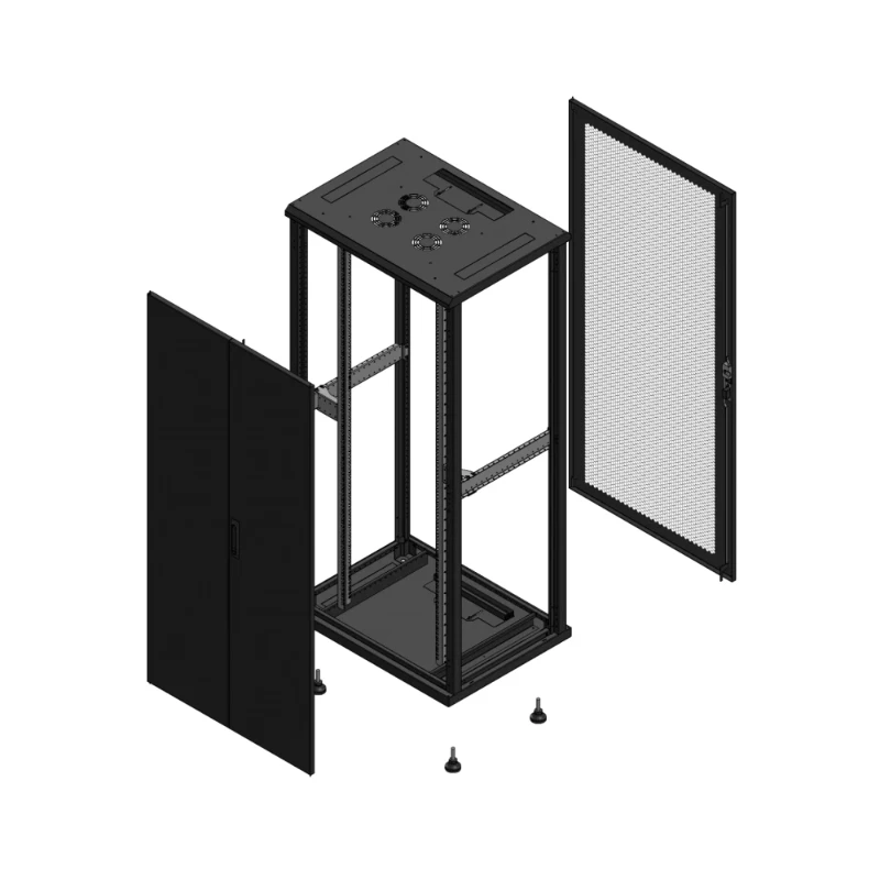 Gigamedia Vloer patchkast AV dubbel TOL AR enkel PER EX 19" 36HE 800x600mm Zwart GGM 703686PTDPPSEX