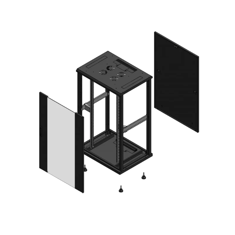 Gigamedia Vloer patchkast AV enkel VER PAR EX 19" 26HE 800x600mm Zwart GGM 702686PVSPAREX