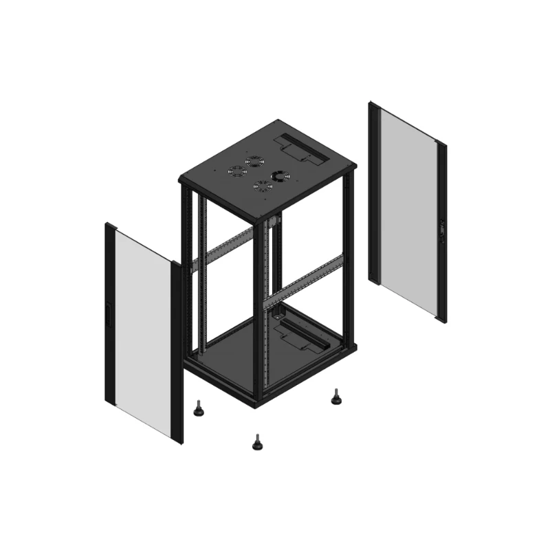 Gigamedia Vloer patchkast AV enkel VER AR enkel VER EX 19" 26HE 600x800mm Zwart GGM 702668PVSPVSEX