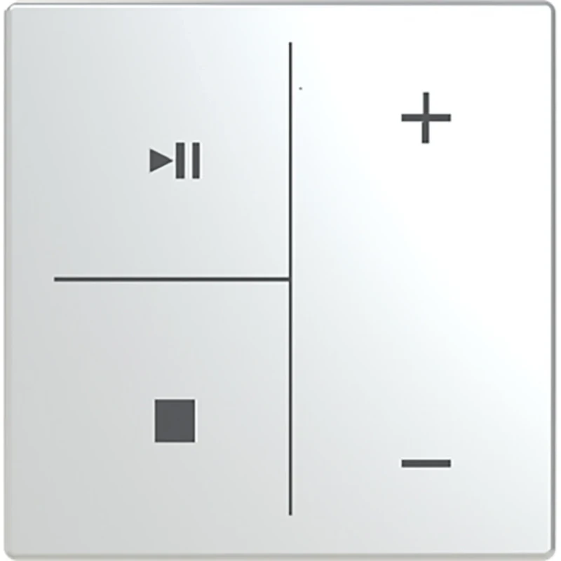 ABB Busch-Jaeger cpl v 4v knop muziek symbool F/S -rvs Platform 63