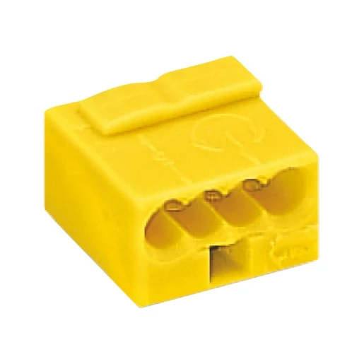 Wago Micro lasklem 4x0,6-0,8mm2 geel