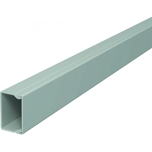 OBO WDK wandkanaal / plafondkanaal 2000x40x40mm PVC Bodemperforatie met deksel grijs RAL 7030 6025447