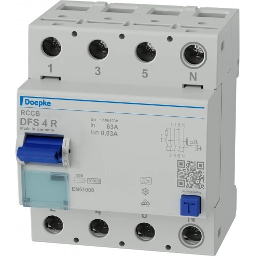 Doepke DFS4 Aardlekschakelaar 4p 63A 0.03A type A 09144911