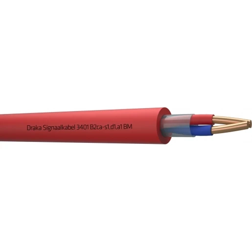 Draka 3400 BM signaalkabel B2ca rood 1x2x0,8mm