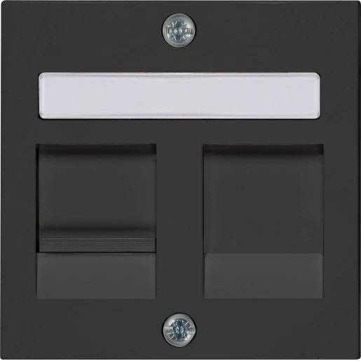 Peha Afdekking voor draagframe 600 MJx Modular-Jack Met label zwart 00276862