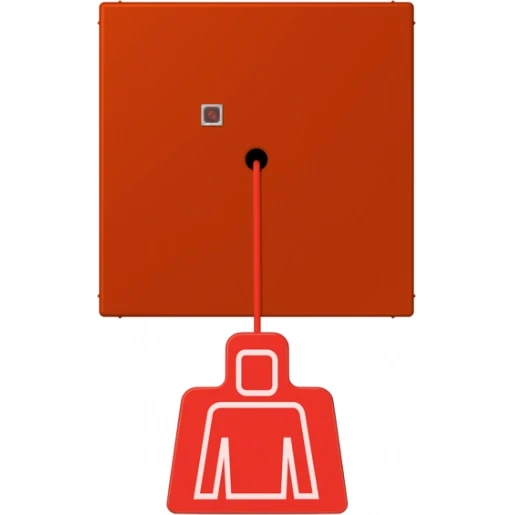 Jung LS range Miva trekimpulsgever LC4320A trekcontact 70x70mm rood IP20 NRSLC0834ZT244