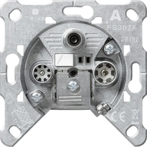 Gira Non-Design antenne contactdoos basiselement inbouw 3v multimedia einddoos 1.5dB IP20 093700