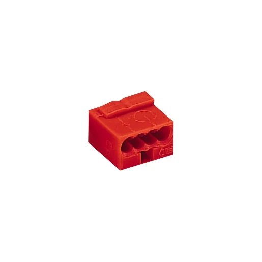 Wago Micro lasklem 4x0,6-0,8mm2 rood