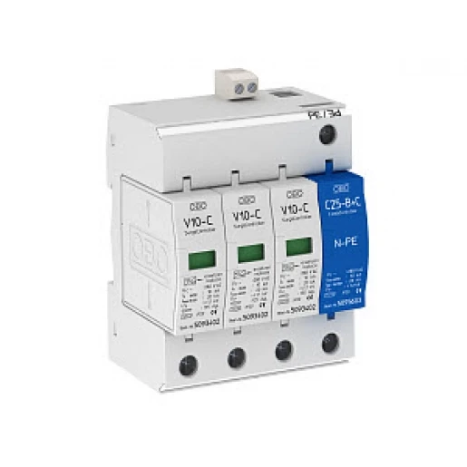 OBO Surgecontroller v10 3+npe met optisch signaal 280v