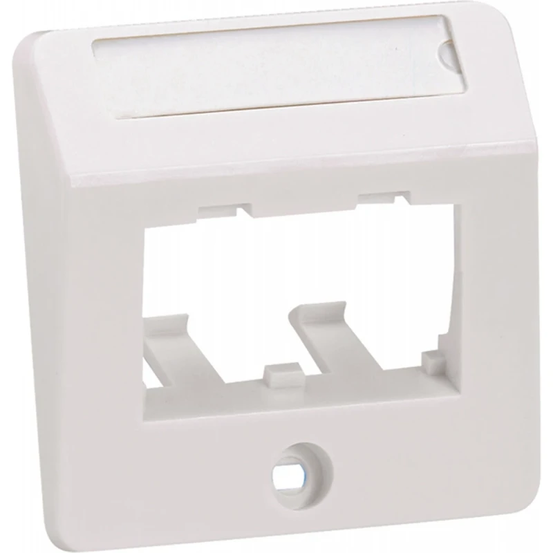 Panduit Mini Com Centraalplaat Modular-Jack Centraalplaat 2 connectoren Met label wit CHES2AWY
