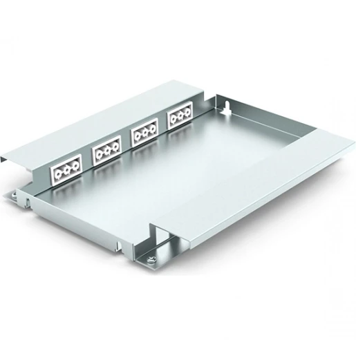 HPL optioneel inbouwpaneel 4x chassis 8x data staal grijs 805.0700