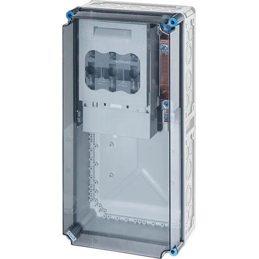 Hensel Mi Lastscheiderkast 1x250A NH1 3p op Rail 250A 5 polig BM4 300x600mm