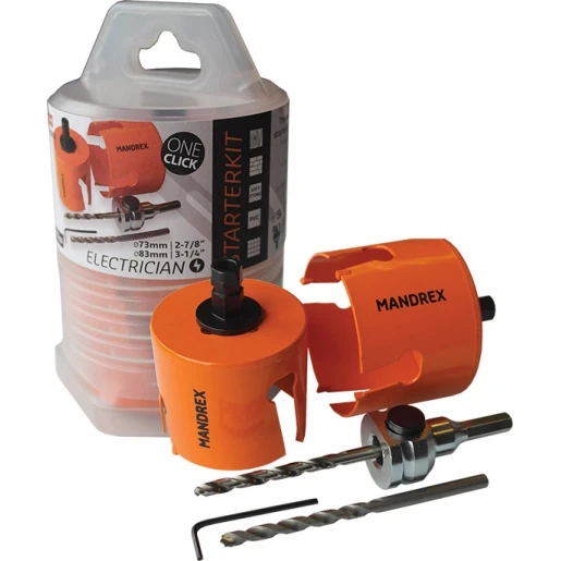 Mandrex SuperXcut Gatzaag + houder TCT 6-delig 60 - 80mm Zeskanthouder 18005004