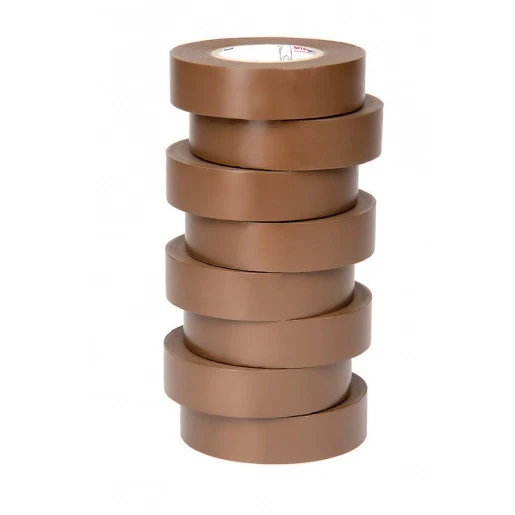 Bizline hoogwaardige vinyltape 19mmx20m bruin (1 rol)