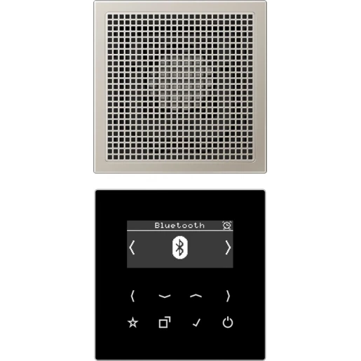 Jung LS range smartradio mono & bluetooth edelstaal DAB+ FM ontvanger DABES1BT