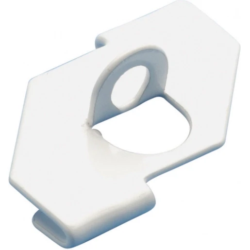 nVent Caddy draaiclip 90° rond gat gelakt wit verenstaal 170500