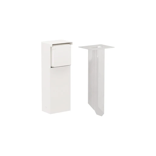Niko New Hydro tuinpaal randaarde grondpin 83x68mm 1 contactdozen Mat wit IP44 701-36815