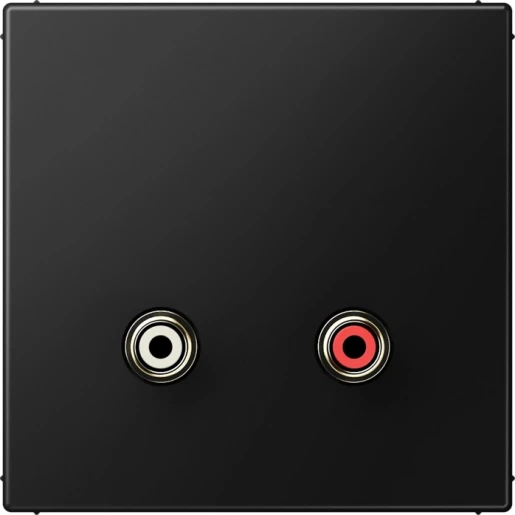 Jung LS range afdekking ls990 matzwart cinch audio MALS1021SWM