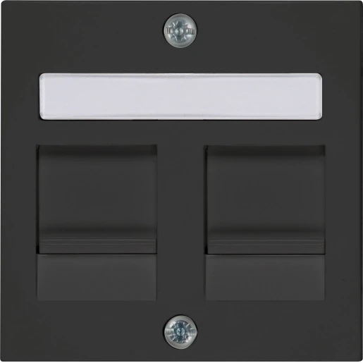 Peha Afdekking voor draagframe 600 MJx Modular-Jack Met label zwart 00276872