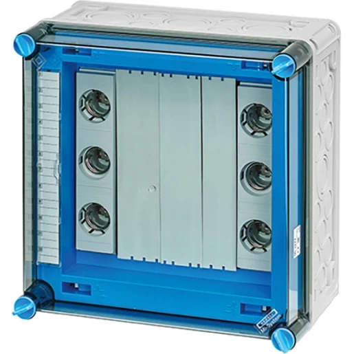 Hensel Enymod mi zekeringkast 3p dii e27 op rail 5p bm2 400a Schroefzekering 2x25A 300x300x170mm MI 3277