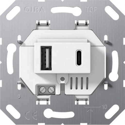 Gira Non-Design USB-voeding 110 - 240V 3000mA inbouw 4.75 - 5.25V 234900
