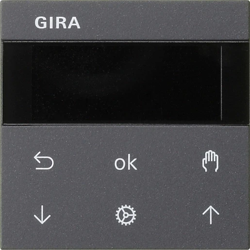 Gira System 55 s3000 jaloezie- en schakelklok display 2-voudig antraciet 536628