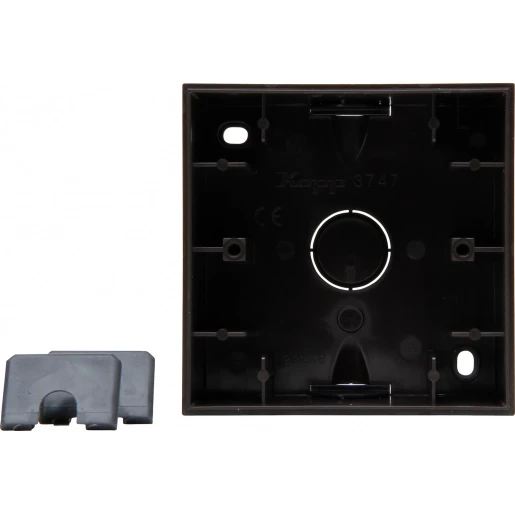 Kopp HK 07 Opbouwdoos 1-voudig 1 module zwart Horizontaal en verticaal 374750008