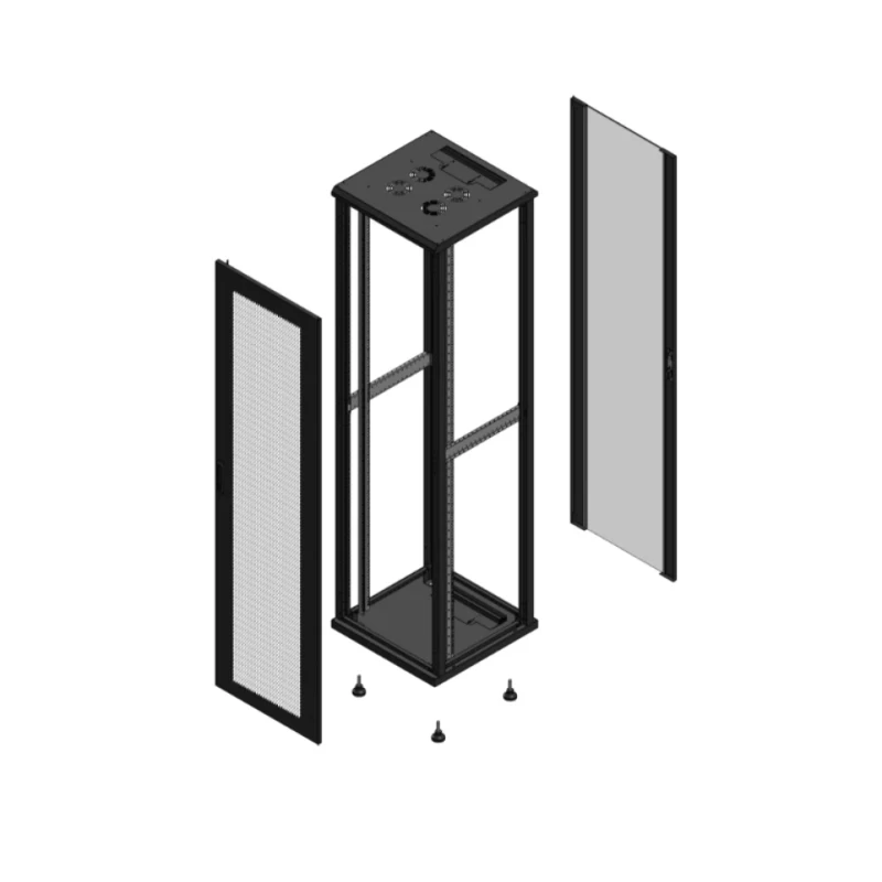 Gigamedia Vloer patchkast AV enkel PER AR enkel VER EX 19" 47HE 600x600mm Zwart GGM 704766PPSPVSEX