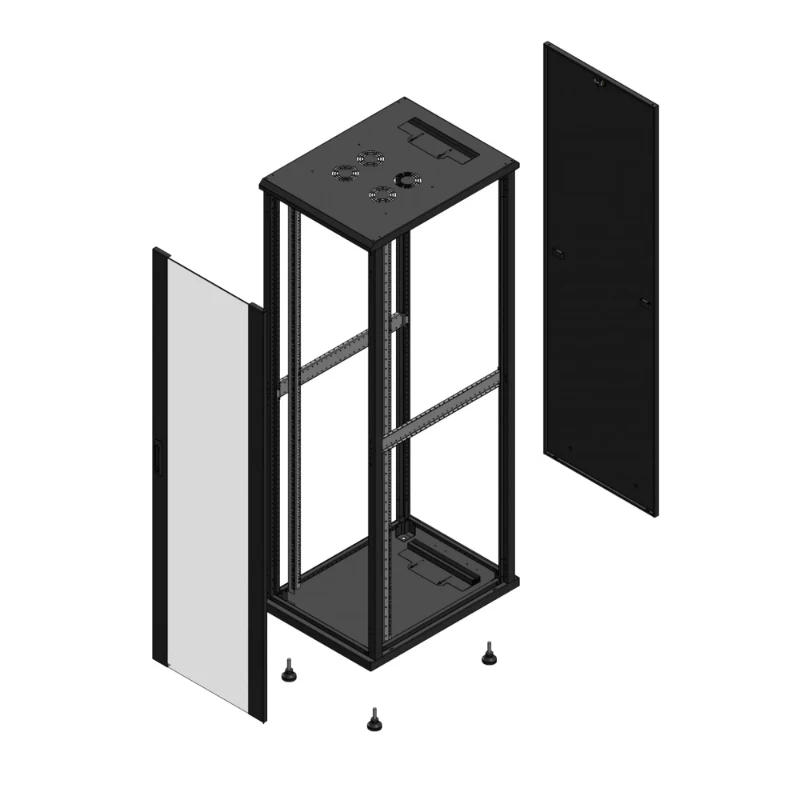 Gigamedia Vloer patchkast AV enkel VER PAR EX 19" 42HE 600x800mm Zwart GGM 704268PVSPAREX