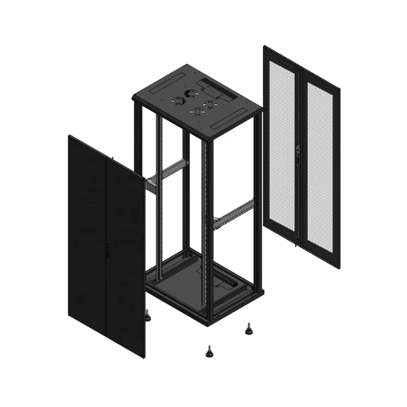 Gigamedia Vloer patchkast AV dubbel TOL AR dubbel PER EX 19" 36HE 800x600mm Zwart GGM 703686PTDPPDEX