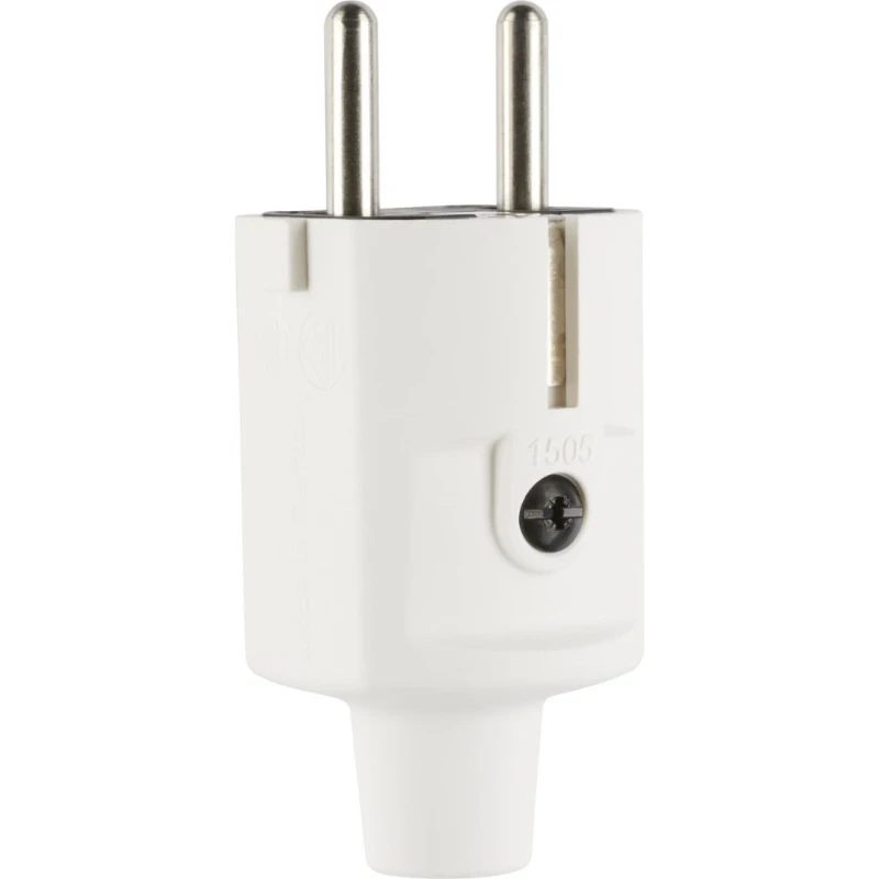 ABL Compact stekker SCHUKO & Frans/Belgisch TPE wit IP20