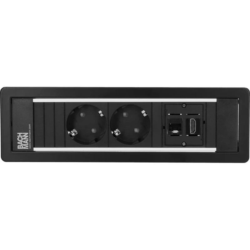 OCS Power Frame 2x 230V RA + 1x Cat6U b/b + 1x HDMI b/b 0,2m GST