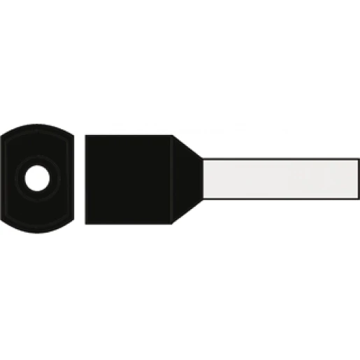 Klemko adereindhuls 1,5mm² 8mm Geïsoleerd Zwart