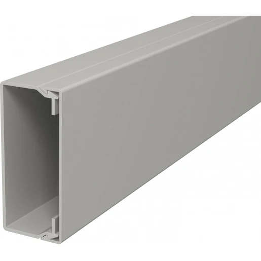 OBO WDK wandkanaal / plafondkanaal 2000x90x40mm PVC Bodemperforatie met deksel grijs RAL 7030 6021018
