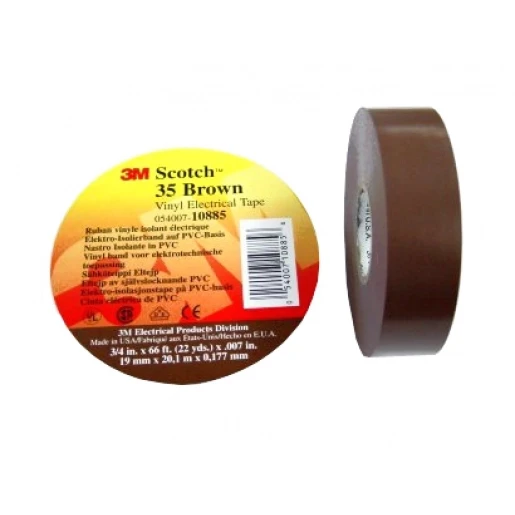 3M Scotch vinyl zelffuserende tape 19mmx20m pvc bruin