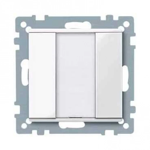Merten SpaceLogic KNX Drukknopmodule KNX 2-voudig wit met tekstv inbouw IP20 RAL 9010 MTN617119