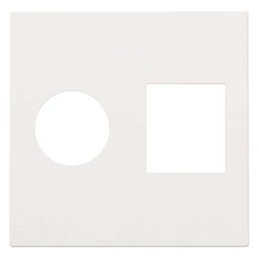 Niko Pure centraalplaat aansluiting tv / rj45 Modular-Jack Centraalplaat 2 connectoren Zonder label wit 154-65702