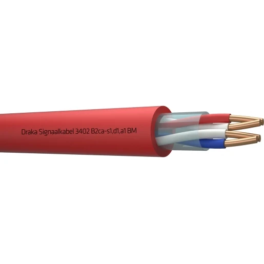 Draka 3400 BM signaalkabel B2ca rood 2x2x0,8mm