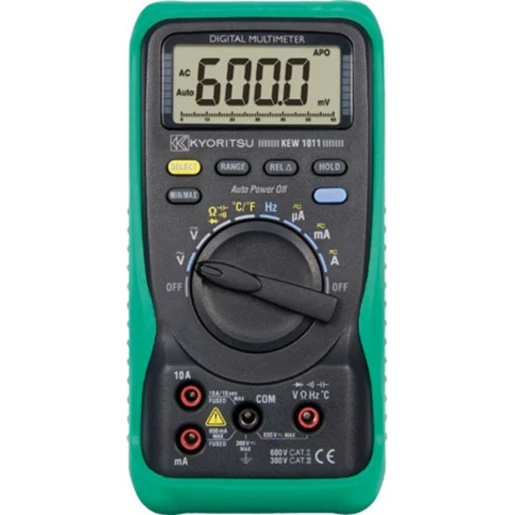 Kyoritsu Digitale multimeter + temperatuurmeting 600v ac/dc cat iii analoog/digitaal 010110001a